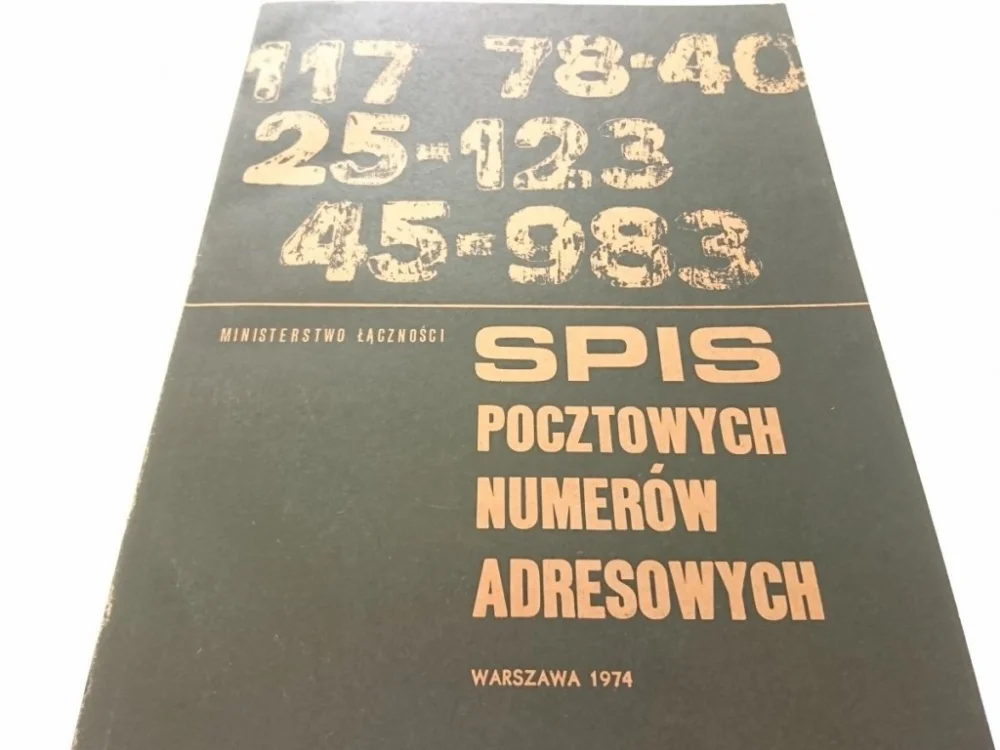 SPIS POCZTOWYCH NUMERÓW ADRESOWYCH 1974 !!! Hit cenowy