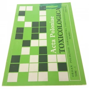 TOXICOLOGICA ACTA POLONIAE TOM 1 NR. 1 1993 R. Cena promocyjna