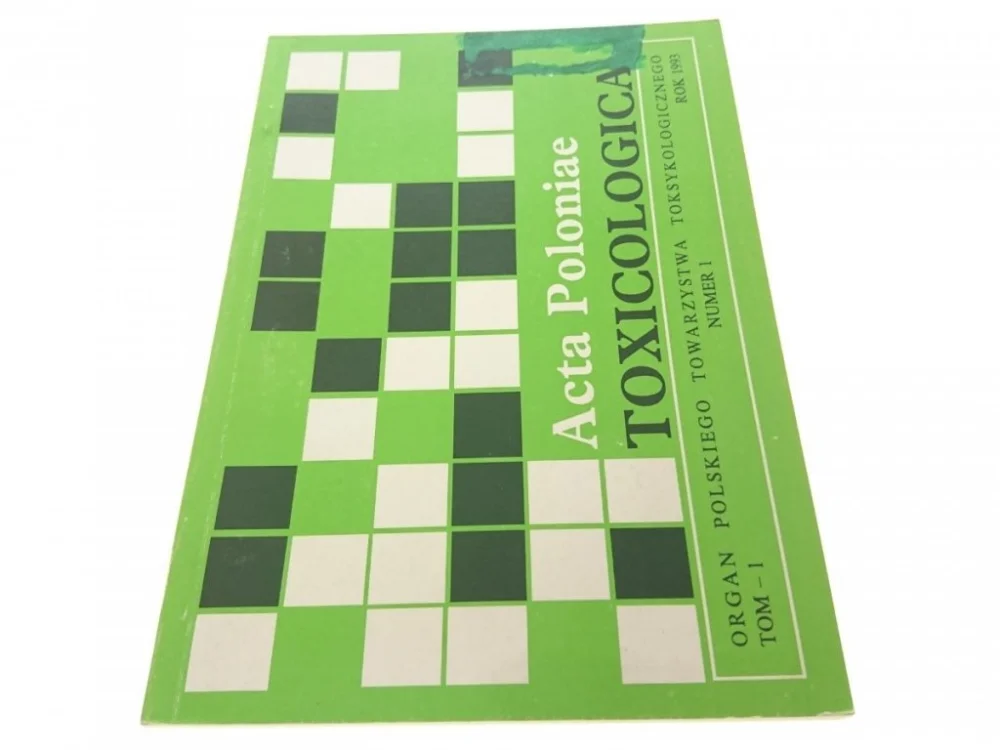 TOXICOLOGICA ACTA POLONIAE TOM 1 NR. 1 1993 R. Cena promocyjna