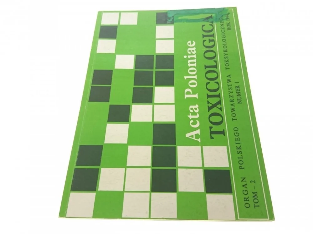Ekspresowa dostawa TOXICOLOGICA ACTA POLONIAE TOM 2 NR. 1 1994 R.