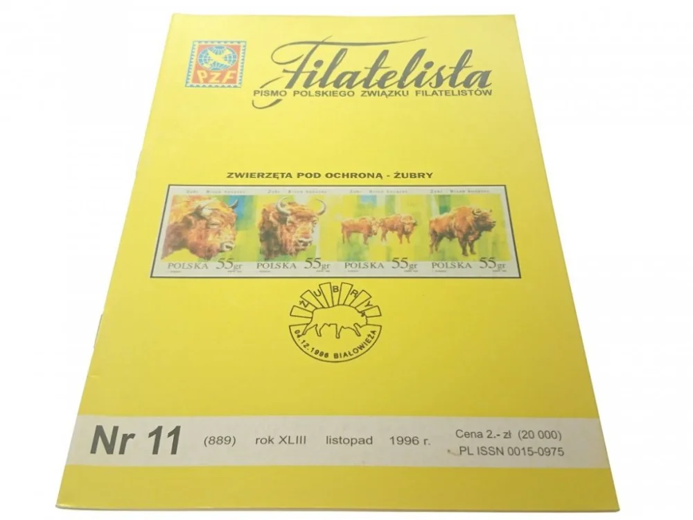 FILATELISTA NR 11 (889) ROK XLIII LISTOP 1996 Ostatnie sztuki