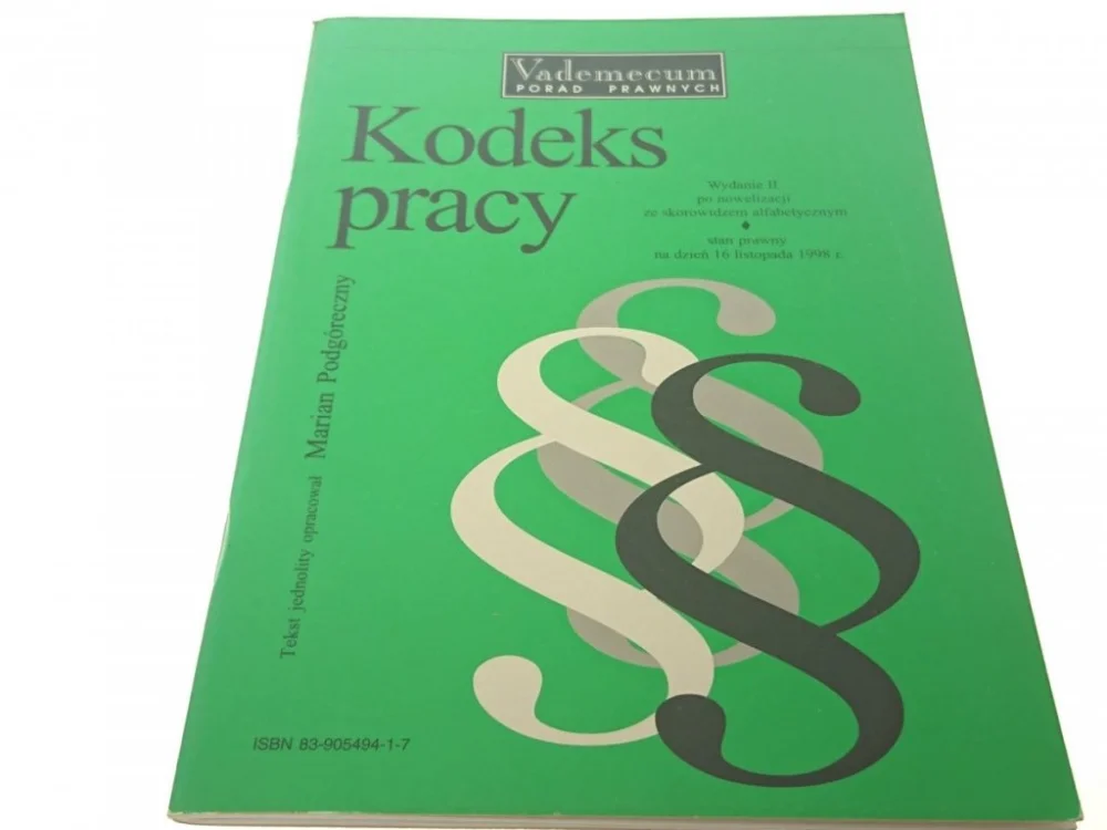 KODEKS PRACY 1998 - Marian Podgóreczny Dodaj do koszyka