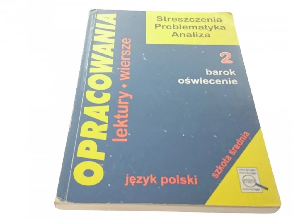OPRACOWANIA 2 BAROK OŚWIECENIE JĘZYK POLSKI Hit sprzedaży
