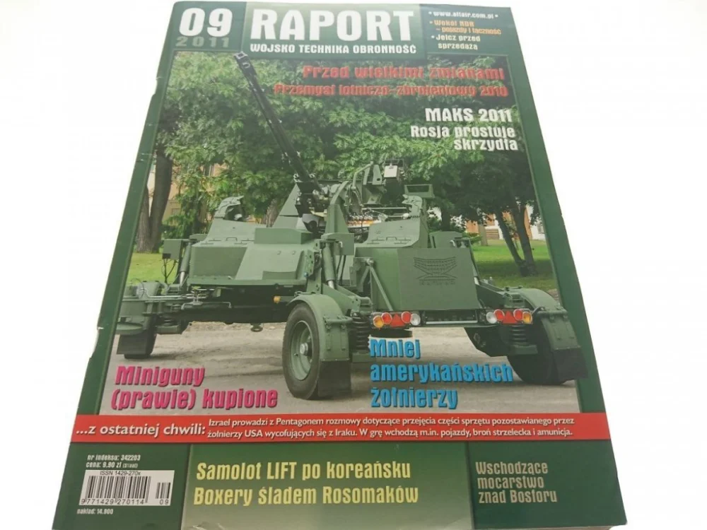 Najlepsza cena RAPORT. WOJSKO TECHNIKA OBRONNOŚĆ 09 2011