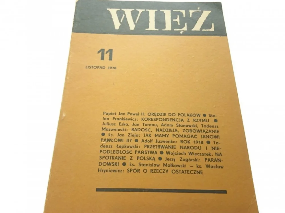Zamów dziś WIĘŹ 11 LISTOPAD 1978
