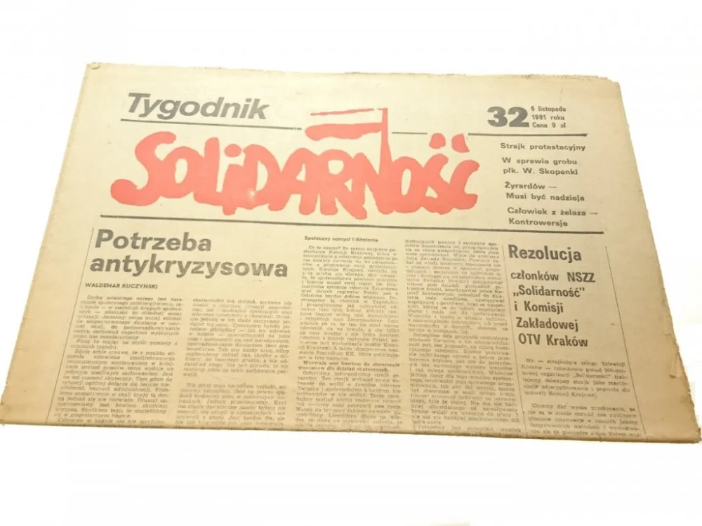 Darmowy zwrot TYGODNIK SOLIDARNOŚĆ. 32 6 LISTOPADA 1981 ROKU