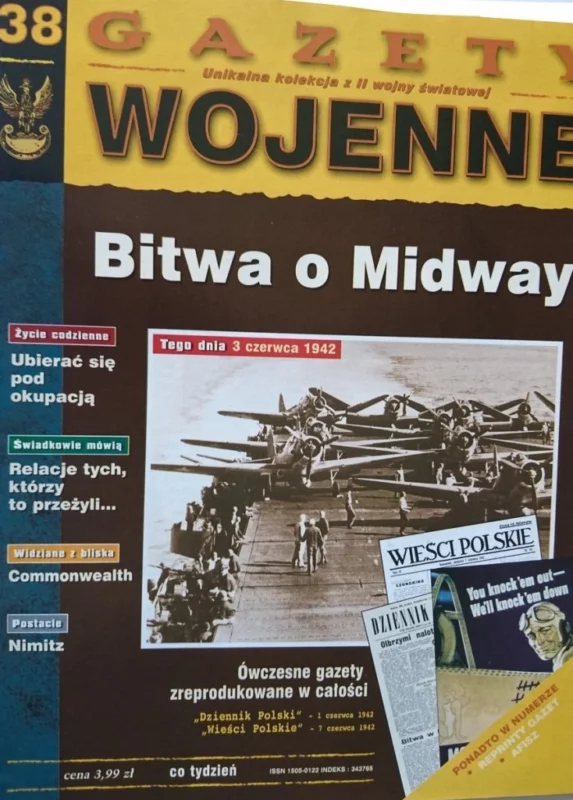 GAZETY WOJENNE 38 BITWA O MIDWAY Wysoka jakość