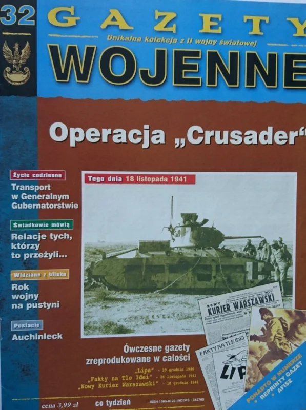GAZETY WOJENNE 32 OPERACJA 'CRUSADER' Nie przegap