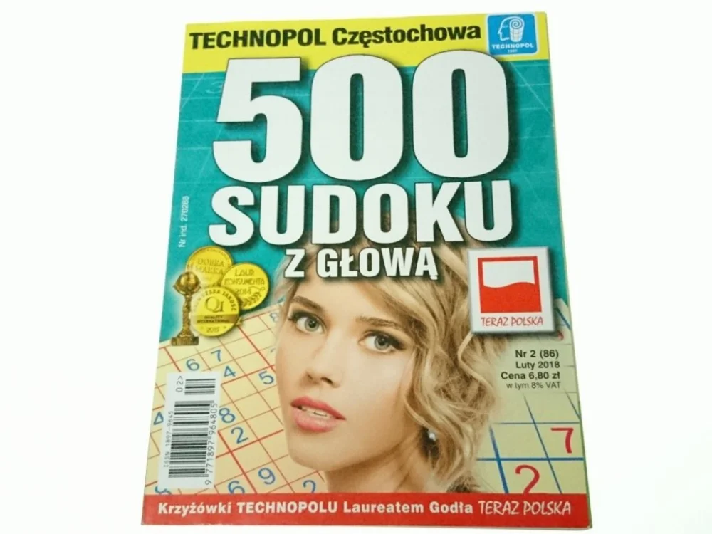 500 SUDOKU Z GŁOWĄ NR 2 (86) LUTY 2018 Do wyczerpania zapasów