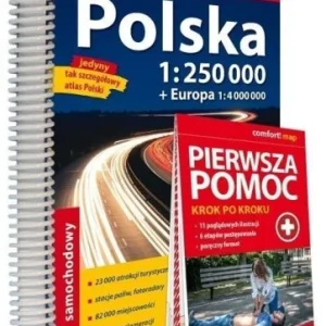 ATLAS SAMOCHODOWY POLSKA 1:250000 + PIERWSZA POMOC Darmowy zwrot