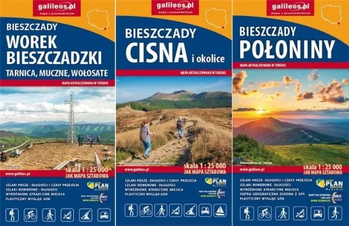 BIESZCZADY - KOMPLET 3 MAP, PRACA ZBIOROWA Dodaj do koszyka