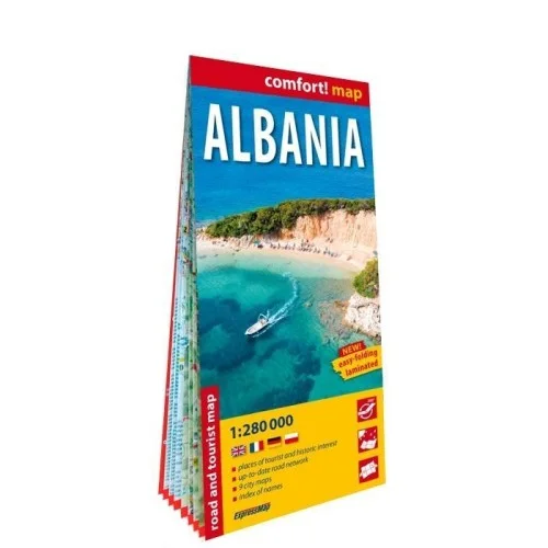 Rabat COMFORT MAP ALBANIA 1:280 000, PRACA ZBIOROWA