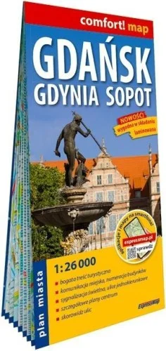 Ekspresowa dostawa COMFORT! MAP GDA艃SK, GDYNIA, SOPOT 1:26 000 W.2026