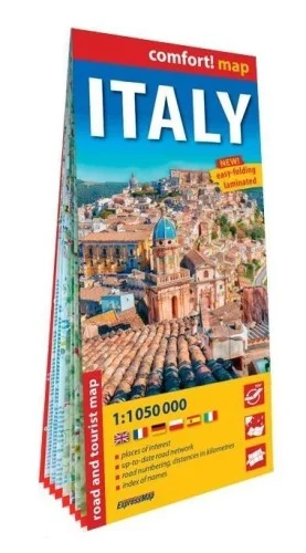 Łatwy zwrot COMFORT! MAP ITALY 1:1 050 000, PRACA ZBIOROWA