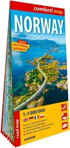 Tylko dziś COMFORT! MAP NORWAY 1:11000 000 W.2026
