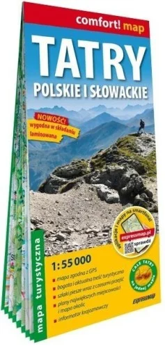 Obniżka ceny COMFORT! MAP TATRY POLSKIE I SŁOWACKIE 1:55 000