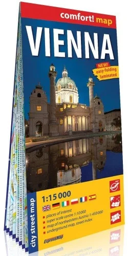 COMFORT! MAP VIENNA (WIEDE艃) 1:15 000 PLAN W.2025 Wyjątkowa oferta