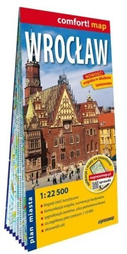 Szybka wysyłka COMFORT! MAP WROCŁAW 1:22 500, PRACA ZBIOROWA