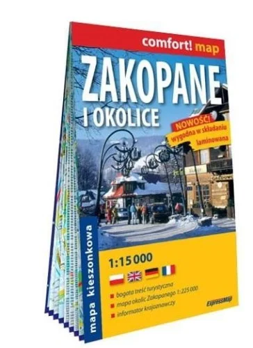 COMFORT! MAP ZAKOPANE I OKOLICE 1:15 000 W.2023 Kup online