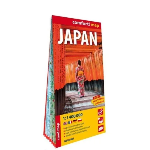 Łatwy zwrot COMFORT!MAP JAPAN 1:1 400 000, PRACA ZBIOROWA